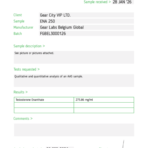 Ena® -  250mg/mL Enanthate Testosterone - Image 3