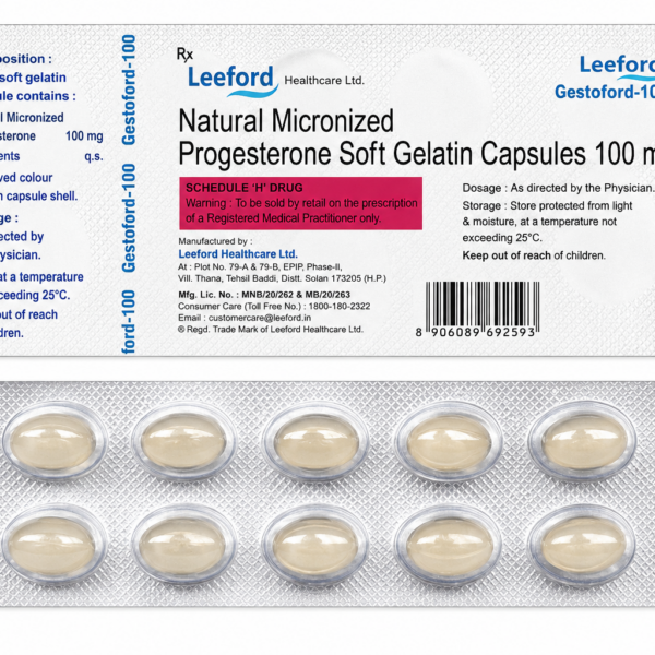 Progesterone 100mg (10 Capsules)