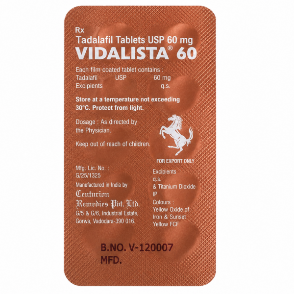Tadalafil (Cialis) 60mg (10 Tabs)