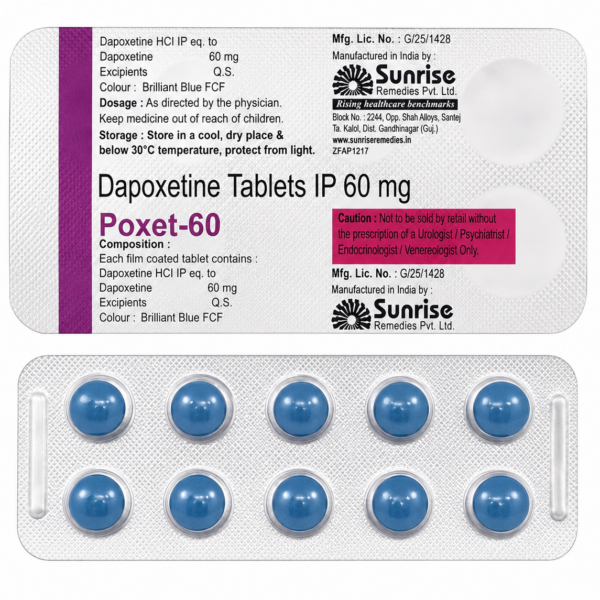 Dapoxetine 60mg (10 Tabs)